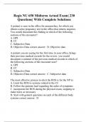 Regis NU 650 Midterm Actual Exam| 230 Questions| With Complete Solutions