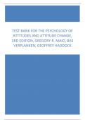Test Bank for The Psychology of Attitudes and Attitude Change, 3rd Edition, Gregory R. Maio, Bas Verplanken, Geoffrey Haddock