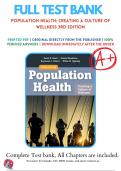 Test Bank For Population Health: Creating a Culture of Wellness 3rd Edition By David B. Nash; Alexis Skoufalos; Raymond J. Fabius; Willie H. Oglesby | 2021-2022 | 9781284166606 | Chapter 1-14 | Complete Questions And Answers A+