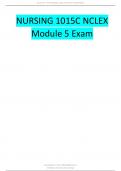 NURSING 1015C NCLEX Module 5 Exam 2023.