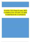 NASM CES Final Exam| Questions and Answers Rated A+