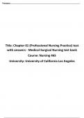 Chapter 01 (Professional Nursing Practice) test with answers - Medical-Surgical Nursing test bank