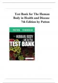 TEST BANK FOR HUMAN BODY IN HEALTH AND DISEASE 7TH EDITION BY PATTON (2023).pdf