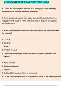 VTNE EXAM PREP PRACTICE TEST 2 LATEST QUESTIONS AND ANSWERS GRADED A+