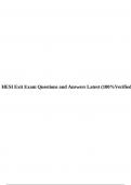 HESI Exit Exam Questions and Answers Latest (100%Verified).