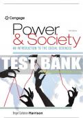 Test Bank For Power and Society: An Introduction to the Social Sciences - 14th - 2017 All Chapters - 9781305576728