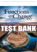 Test Bank For Functions and Change:  A Modeling Approach to College Algebra - 6th - 2018 All Chapters - 9781337111348