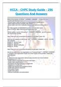 HCCA - CHPC Study Guide - 296 Questions And Answers QUIZLET LINKED