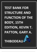 TEST BANK FOR STRUCTURE AND FUNCTION OF THE BODY, 15TH EDITION, KEVIN T. PATTON, GARY A. THIBODEAUTEST BANK FOR STRUCTURE AND FUNCTION OF THE BODY, 15TH EDITION, KEVIN T. PATTON, GARY A. THIBODEAU