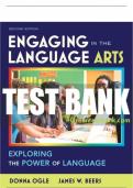 Test Bank For Engaging in the Language Arts: Exploring the Power of Language 2nd Edition All Chapters - 9780132999038