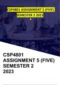 CSP4801 ASSIGNMENT 5 2023 