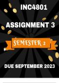 INC4801 ASSIGNMENT 3 EXCEPTIONAL ANSWERS  FOR SECOND SEMESTER .  DUE: 8 SEPTEMBER 2023