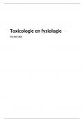 Samenvatting fysiologie en toxicologie (Timbrell en Campbell)
