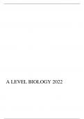 AQA A LEVEL BIOLOGY 7402/1 Marking Scheme JUN22