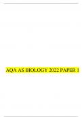 AQA AS BIOLOGY 7401/1 paper 1 Marking Scheme JUN22