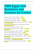 CRIS Egypt Test Questions and Answers All Correct 