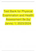 Test Bank for Physical Examination and Health Assessment 8e (by Jarvis