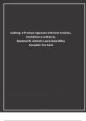 Auditing A Practical Approach with Data Analytics, 2nd Edition 2024 update by Raymond N. Johnson, Laura Davis Wiley Complete Test Bank.pdf