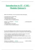 Introduction to IT - C182 - Module Quizzes's