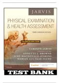 Test Bank Physical Examination and Health Assessment CANADIAN 3rd Edition Jarvis Complete (Chapter 1-31)