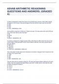 ASVAB ARITHMETIC REASONING QUESTIONS AND ANSWERS. (GRADED A)