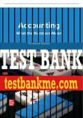 Test Bank For Accounting: What the Numbers Mean, 13th Edition All Chapters - 9781264126743