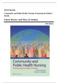 Test Bank - Community and Public Health Nursing: Promoting the Public's Health, 10th Edition (Rector, 2022), Chapter 1-30 + Pre-Lecture Quizzes | All Chapters