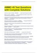 AMMO 49 Test Questions with Complete Solutions 