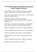 NUTR 400 Vitamins and Minerals Questions With Complete Solutions