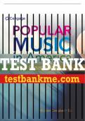 Test Bank For Popular Music in America: The Beat Goes On - 5th - 2019 All Chapters - 9781337560375
