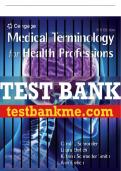Test Bank For Medical Terminology for Health Professions - 9th - 2022 All Chapters - 9780357513699