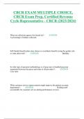 CRCR EXAM MULTIPLE CHOICE, CRCR Exam Prep, Certified Revenue Cycle Representative - CRCR (2023/2024)