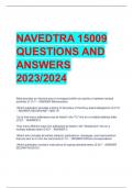 NAVEDTRA 15009 QUESTIONS AND  ANSWERS  2023/2024
