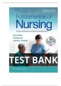 Test Bank for Fundamentals of Nursing 10th Edition by Carol Taylor, Pamela Lynn, Jennifer L. Bartlett Chapter 1-47/ complete solution  with ANSWER KEY