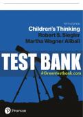Test Bank For Children's Thinking, The 5th Edition All Chapters - 9780135717929