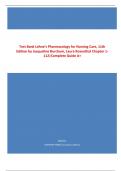 Test Bank for Lehne's Pharmacology for Nursing Care, 11th Edition by Jacqueline Burchum, Laura Rosenthal Chapter 1-112|Test Bank 100% Veriﬁed Answers