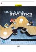 Business Statistics 4th Edition by Norean Sharpe, Richard De Veaux & Paul Velleman- Complete Elaborated and Latest Testbank- ALL Chapters included updated for 2023