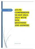 ATI PN COMPREHENSIVE EXIT 2023-2024  WITH NGN, QUESTIONS AND ANSWERS