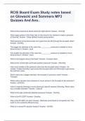 RCIS Board Exam Study notes based on Glowacki and Sommers MP3 Quizzes And Ans..
