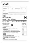 AQA GCSE MATHEMATICS Higher Tier Paper 1 Non-Calculator JUNE 2023 QUESTION SOLVED