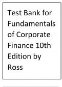 Test Bank for Fundamentals of Corporate Finance 10th Edition 2024 update by Ross.pdf