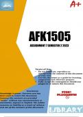 AFK1505 Assignment 7 (DETAILED ANSWERS) Semester 2 2023 (382122) - DUE 6 November 2023 [22:00 SAST] 