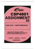 CSP4801 ASSIGNMENT 05DUE19SEPTEMBER2023