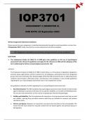 IOP3701 Assignment 2 Semester 2 - Due 22 September 2023