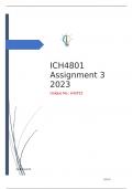 ICH4801 Assignment 3 2023 - ANSWERS [DUE:28 SEPTEMBER 2023]