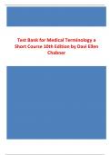 Test Bank for Medical Terminology a Short Course 10th Edition by Davi Ellen Chabner| Latest Test Bank 100% Veriﬁed Answers