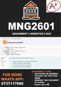 MNG2601 Assignment 3 Semester 2 2023 (SOLUTIONS)