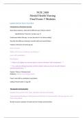 NUR 2488 Mental Health Nursing Final Exam-3 Modules