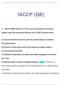 IACCP (QE) Practice Test | 55 Questions | 100% Correct Answers