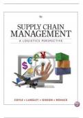 TEST BANK for Supply Chain Management: A Logistics Perspective, 9th Edition, BY Coyle, C. John Langley, Robert A. Novack.